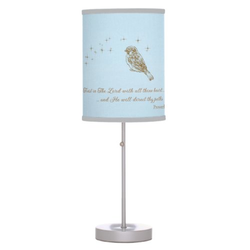 Lamp _ Trust in the Lord _ Proverbs 35_6 Blue