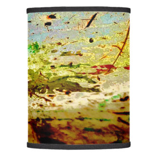 lamp with abstract designed lampshade