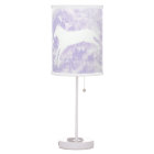 Lamp with Horses on a Lavender Background