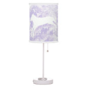 Lamp with Horses on a Lavender Background (Left)