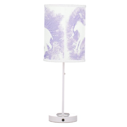 Lamp with Horses on a Lavender Background (Back)