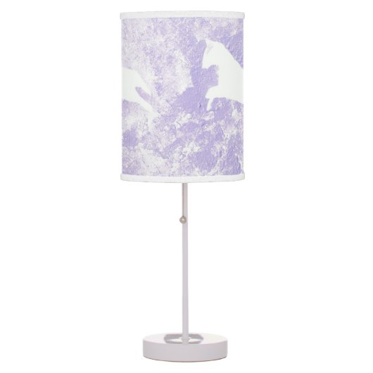 Lamp with Horses on a Lavender Background (Front)