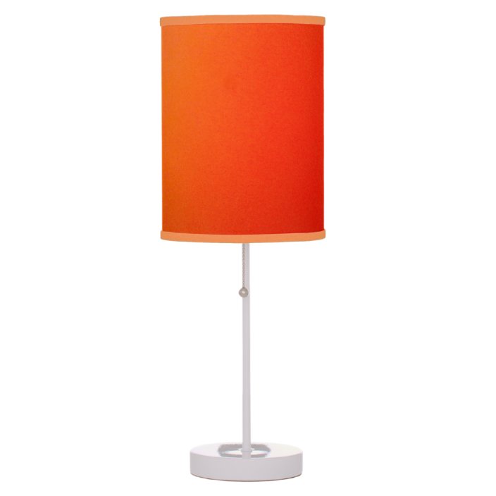 Lamp with Orange Shade