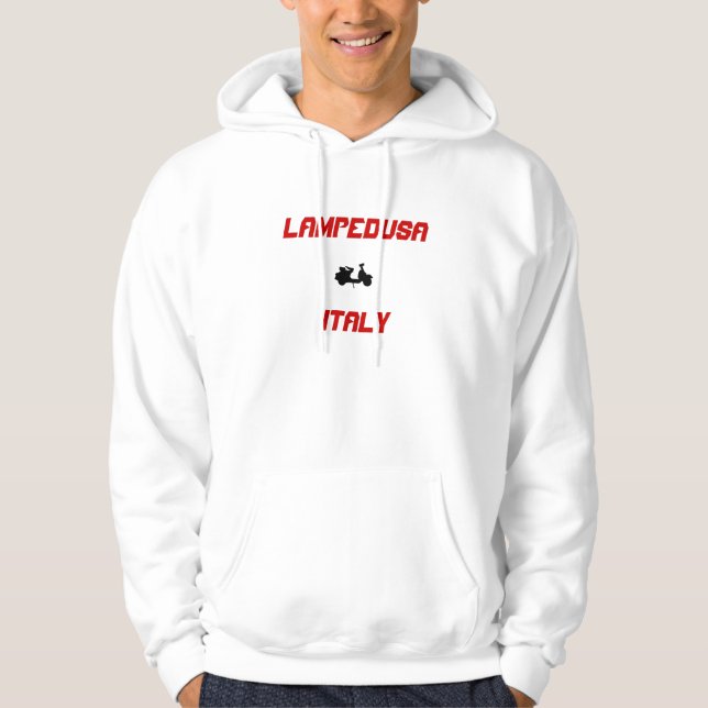 Lampedusa, Italy Scooter Hoodie (Front)