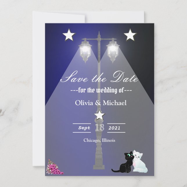 Lamppost Save The Date (Front)