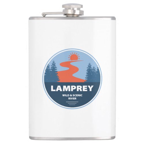 Lamprey Wild And Scenic River New Hampshire Flask