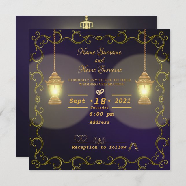 Lamps Invitation (Front/Back)