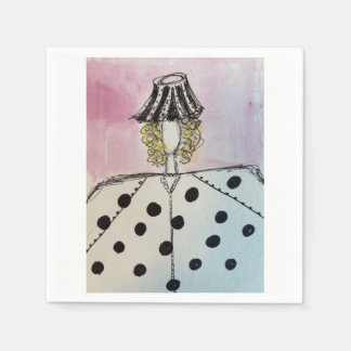 Lampshade Lady Cocktail Napkins