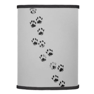LAMPSHADE -LAMP -PAW PRINTS/TRACKS