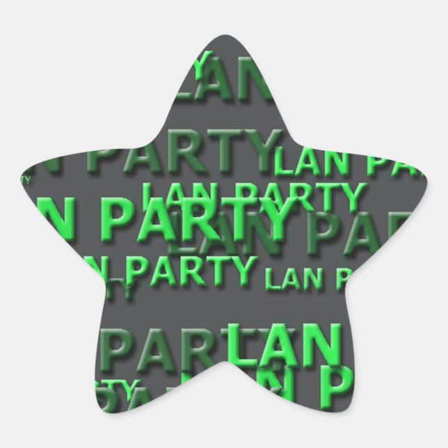 Lan Party Logo Star Sticker (Front)
