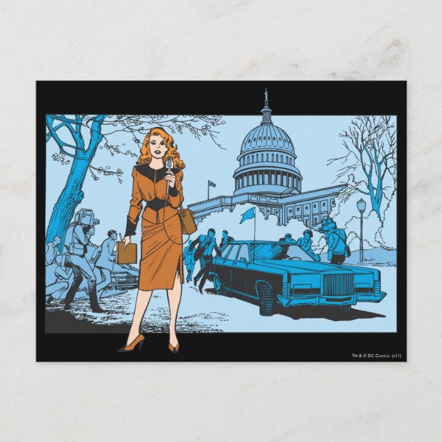 Lana Lang Reporting Postcard (Front)