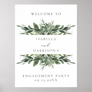 LANA Modern Bohemian Greenery Engagement Welcome Poster