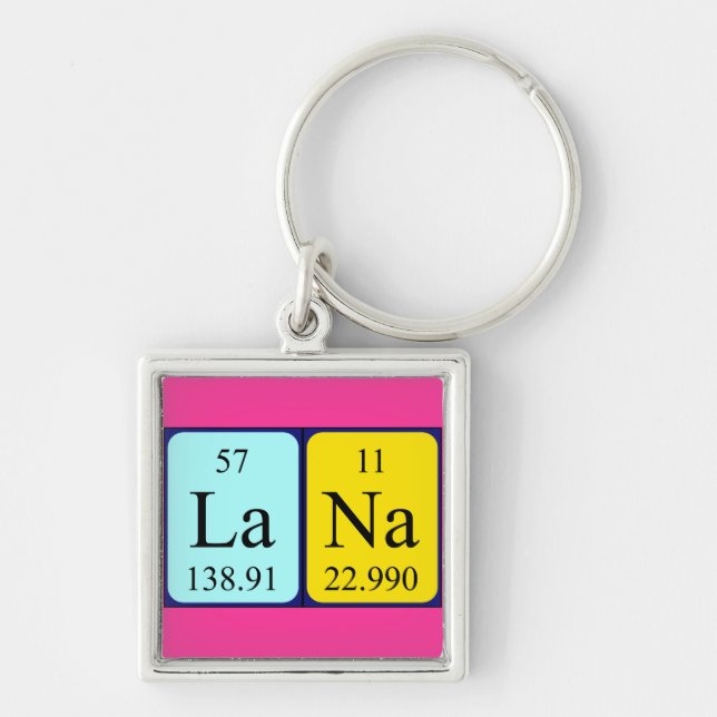 Lana periodic table name keyring (Front)