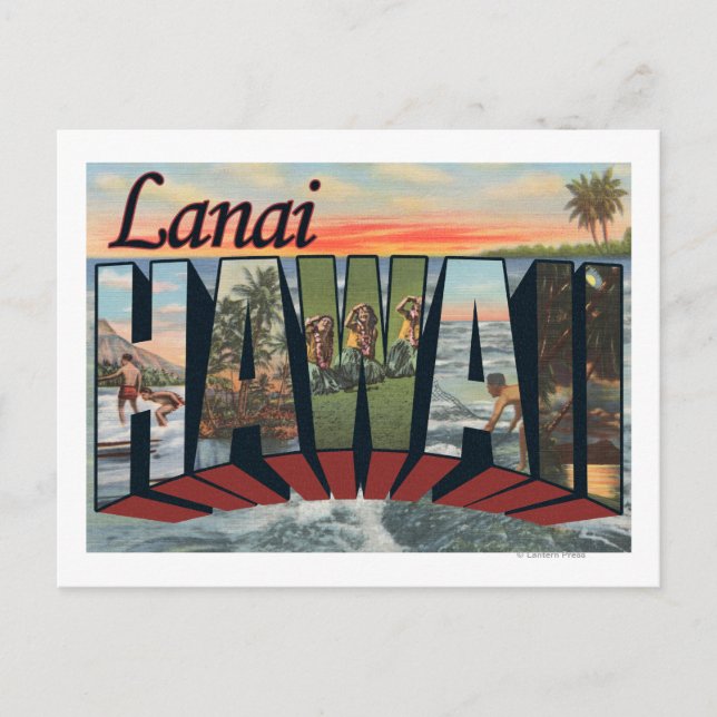 Lanai, HawaiiLarge Letter ScenesLanai, HI Postcard (Front)