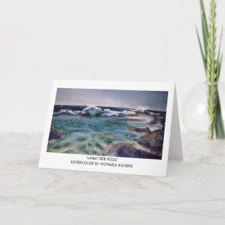 Lanai Tide Pool - Watercolor by Michaela Rohrer Card