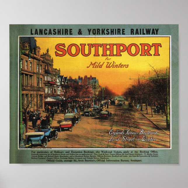 Lancashire and Yorkshire railway Southport Poster (Front)
