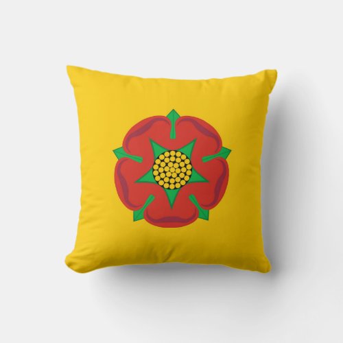 Lancashire County Flag symbol united kingdom Brita Throw Pillow