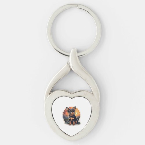 Lancashire Heeler at sunset Keychain