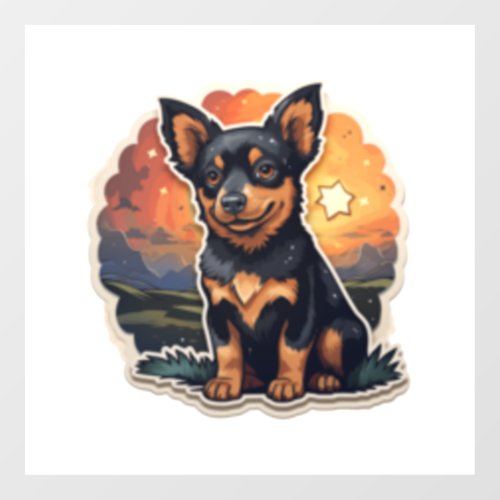 Lancashire Heeler at sunset Wall Decal