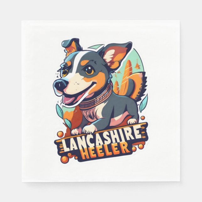 Lancashire Heeler   Napkins (Front)