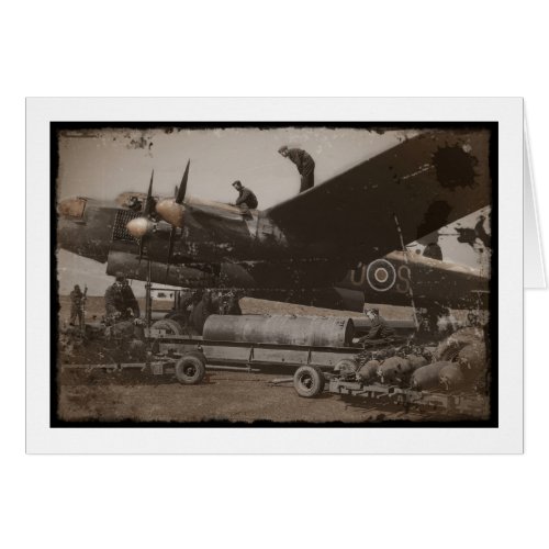 Lancaster Being Loaded with Bombs