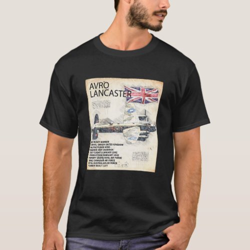 Lancaster Bomber Airplane RAF Aircraft WW2 Plane A T_Shirt