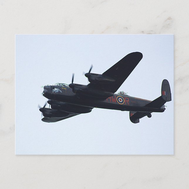 Lancaster Bomber In Flight. Postcard (Front)