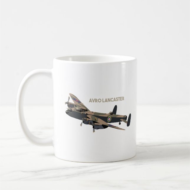 Lancaster British WW2 Airplane Coffee Mug (Left)