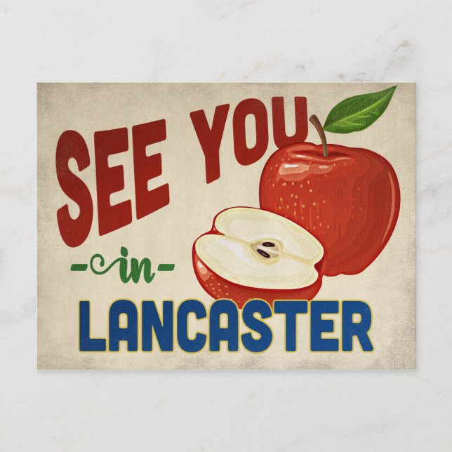 Lancaster California Apple - Vintage Travel Postcard (Front)
