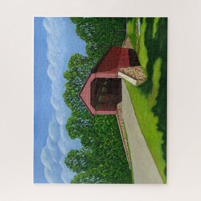 Lancaster County, PA Covered Bridge Jigsaw Puzzle (Vertical)