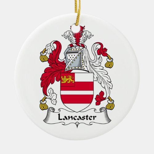 Lancaster Family Crest Ceramic Ornament
