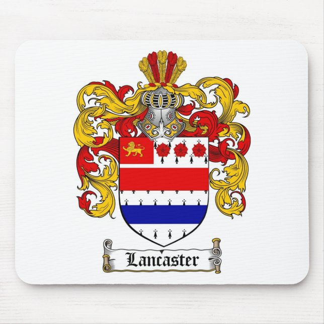 LANCASTER FAMILY CREST -  LANCASTER COAT OF ARMS MOUSE PAD (Front)