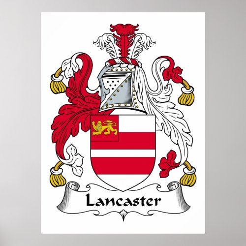 Lancaster Family Crest Poster