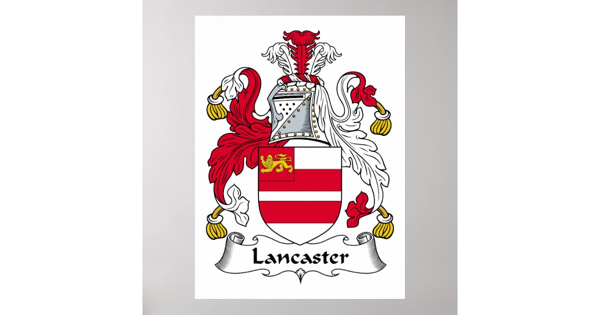 Lancaster Family Crest Poster Zazzle