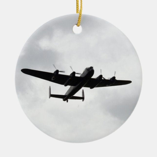 Lancaster Heavy Bomber Ceramic Ornament (Front)