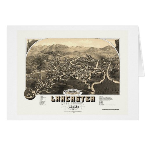 Lancaster NH Panoramic Map _ 1883