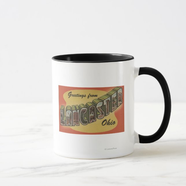 Lancaster, Ohio - Large Letter Scenes Mug (Right)