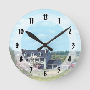 Lancaster PA - Family Farm In Spring Round Clock