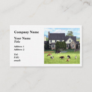 Lancaster PA - Family Farm With Cows in Pasture Business Card