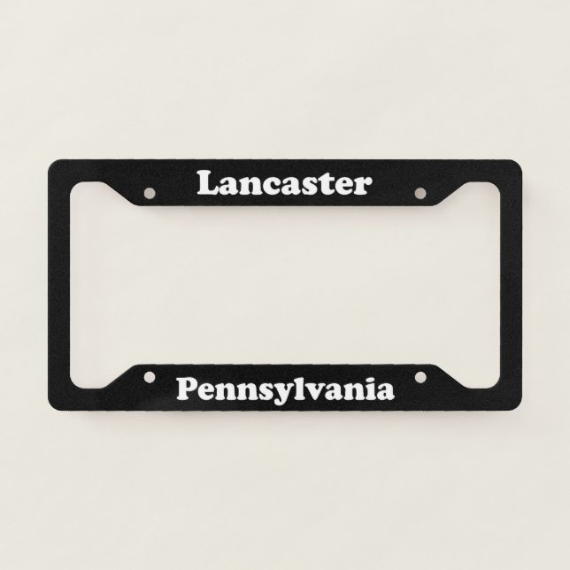 Lancaster PA License Plate Frame (Front)