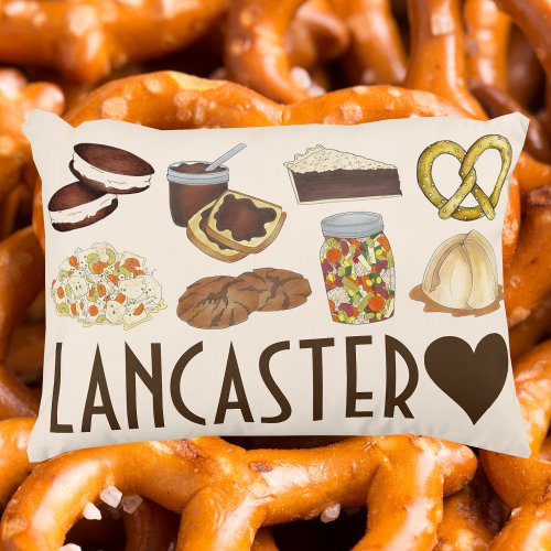 Lancaster PA Pennsylvania Dutch Amish Foods Accent Pillow