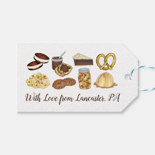 Lancaster PA Pennsylvania Dutch Amish Foods Gift Tags