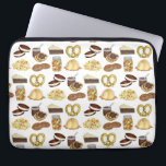 Lancaster, PA Pennsylvania Dutch Amish Foods Laptop Sleeve<br><div class="desc">Illustration features classic Amish and Pennsylvania Dutch food favorites including: whoopie pies, chicken pot pie, soft pretzels, gingersnap cookies, chow chow relish, apple butter, shoo fly pie, and apple dumplings. Great for your favorite foodie, or any fan of PA Dutch cuisine! This Amish food design is also available on other...</div>