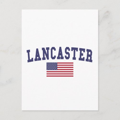 Lancaster PA US Flag Postcard