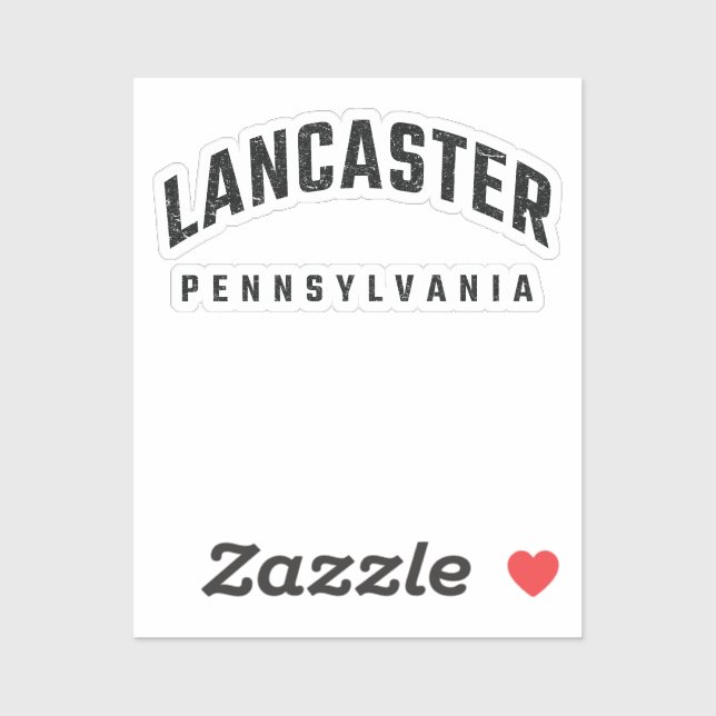 Lancaster Pennsylvania PA Sticker (Sheet)