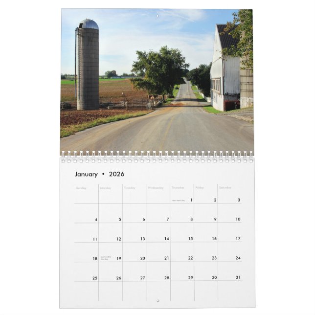 Lancaster, Pennsylvania Scenic Calendar (Jan 2026)