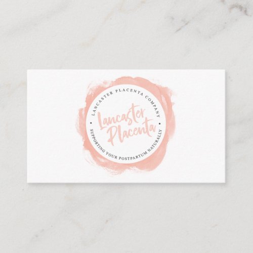 Lancaster Placenta Thank You Business Card