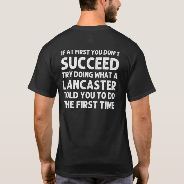 Lancaster Surname Family Tree Birthday Reunion Ide T-Shirt (Back)