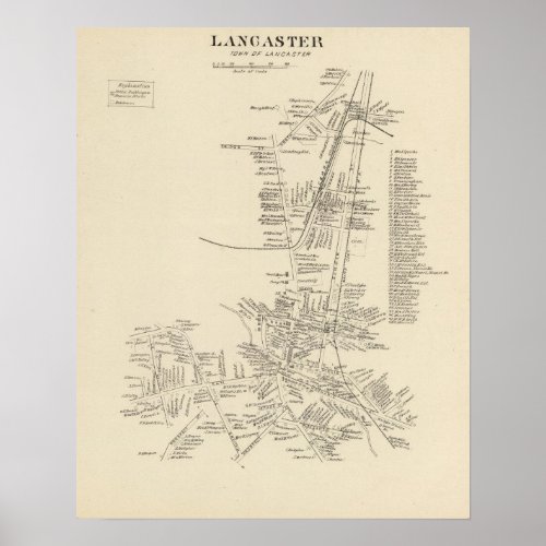 Lancaster town of Lancaster Poster