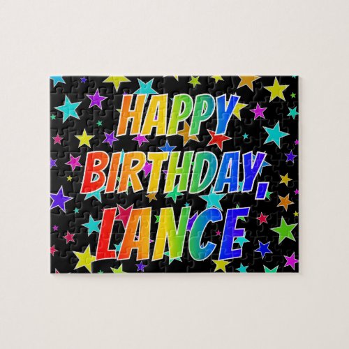 LANCE First Name Fun HAPPY BIRTHDAY Jigsaw Puzzle